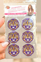 Gamefaces Tiger Glitter Tattoos package held in hand