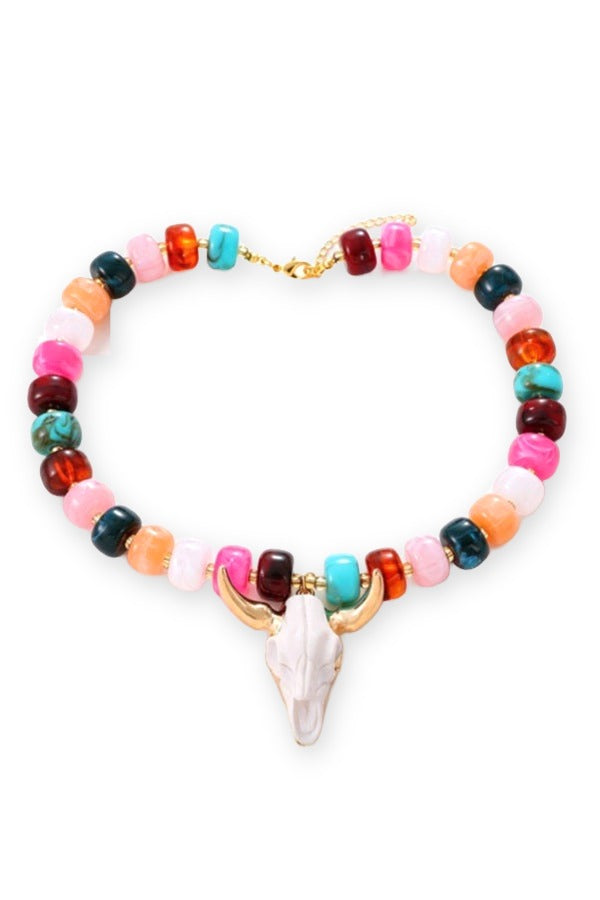 Wild and Free Bullhead Necklace in Multi