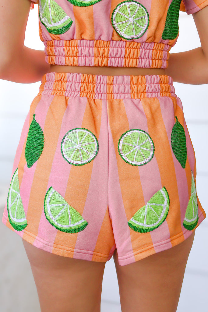 back of queen of sparkles shorts
