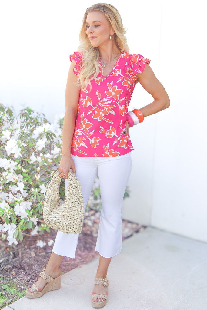 tiered ruffle sleeve top