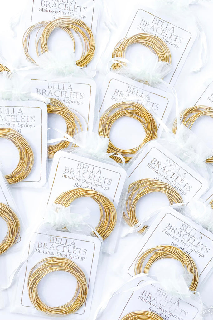 Gold Bella Stainless Steel Spring Bracelets