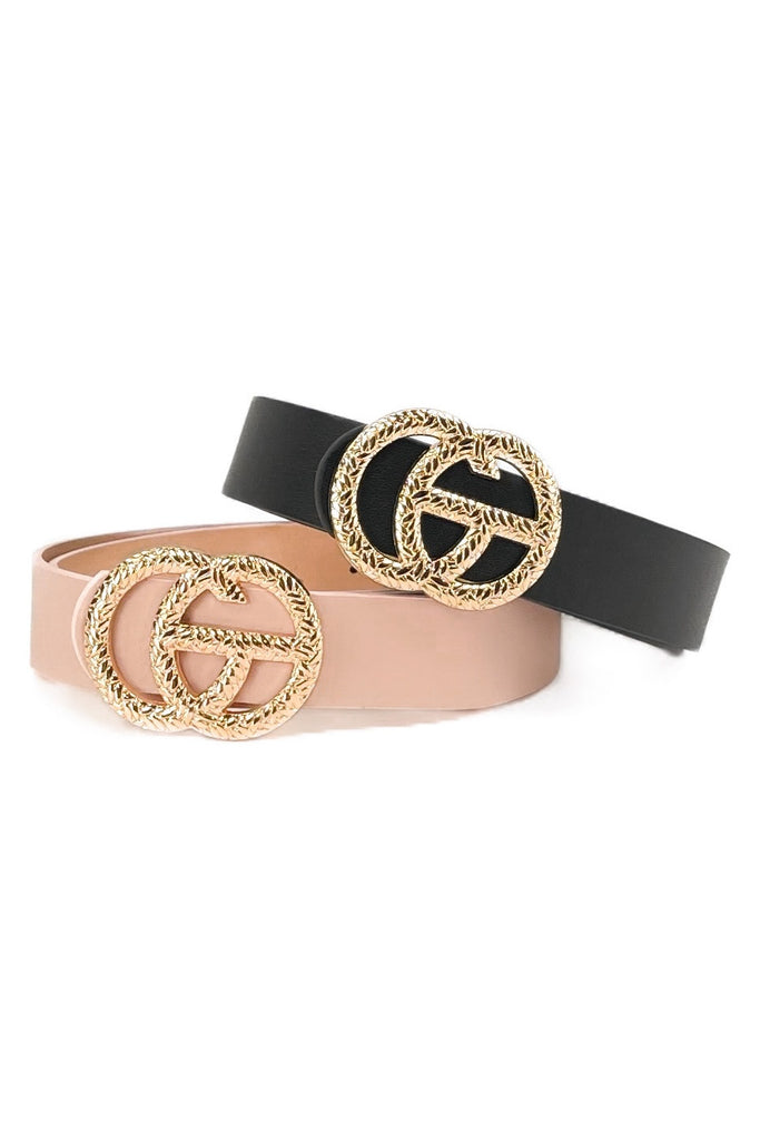 Designer Buckle Black Belt